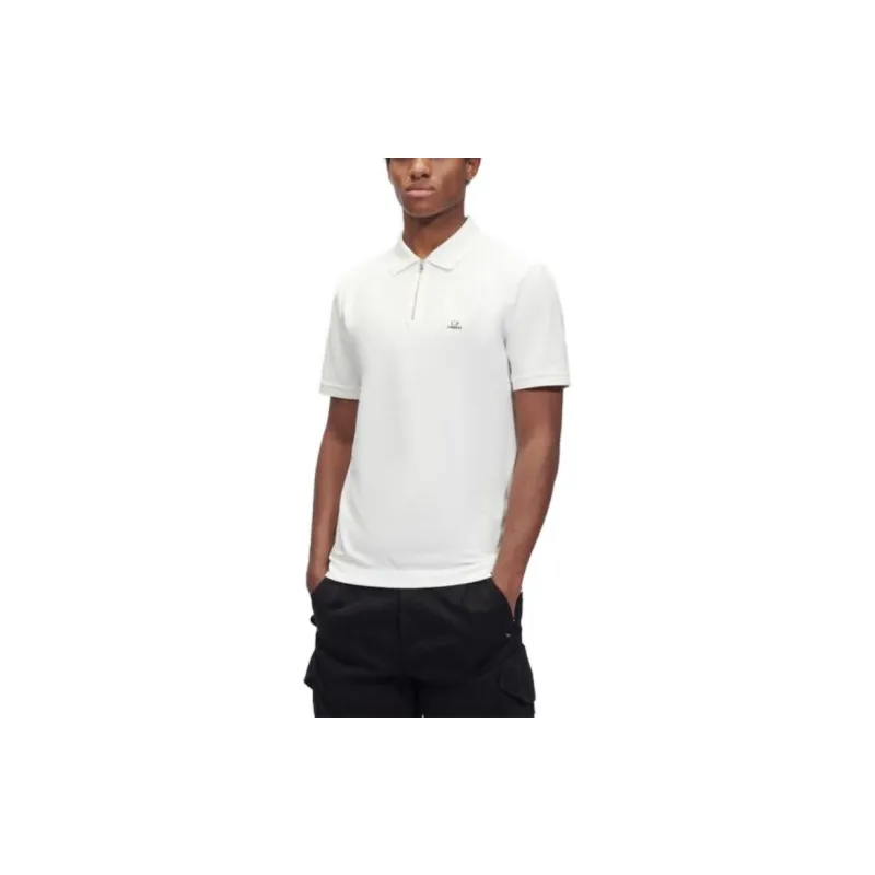 C.P.Company Polo Shirts Men White-3