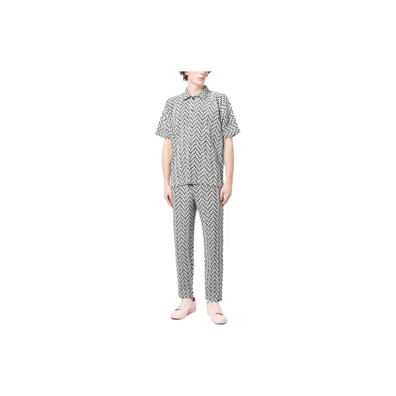 Homme Plissé Issey Miyake Check pattern Straight leg Trousers-1