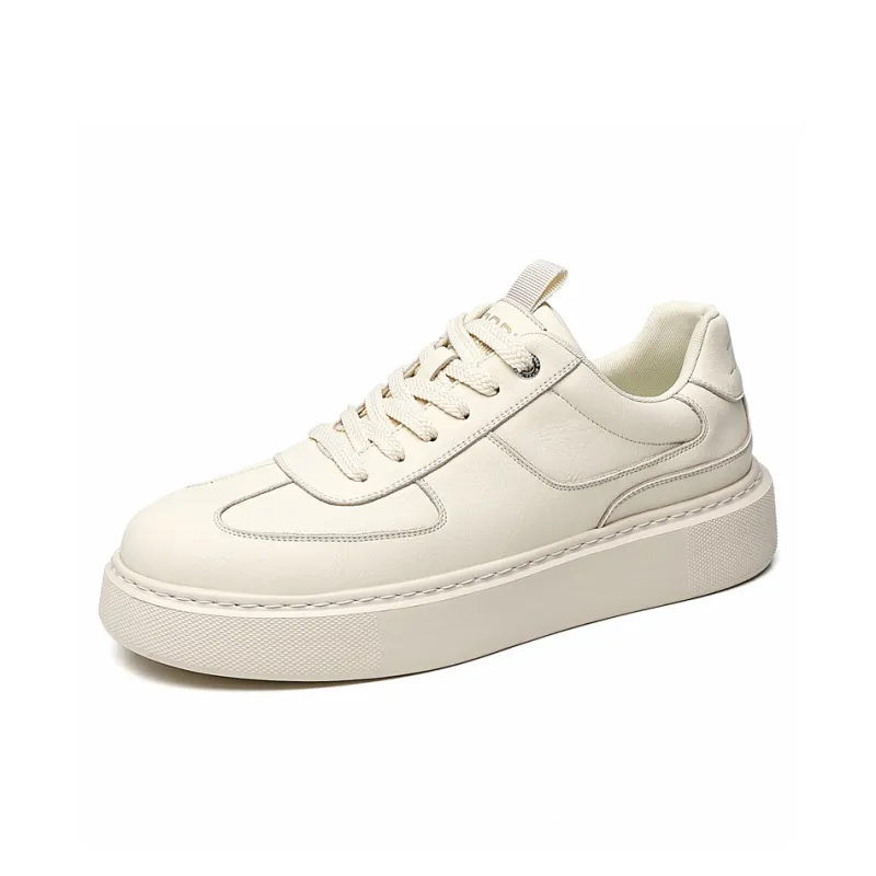 ΛOLUNKΛ Slip Resistant Waterproof Low Top Skateboard Shoes Men's White-1