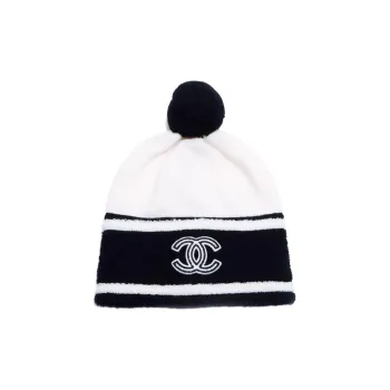 CHANEL Pre-Owned 2020s CC Stitch Cashmere Beanie