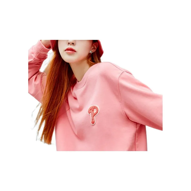 MLB Sweatshirt Unisex Orange Pink-3