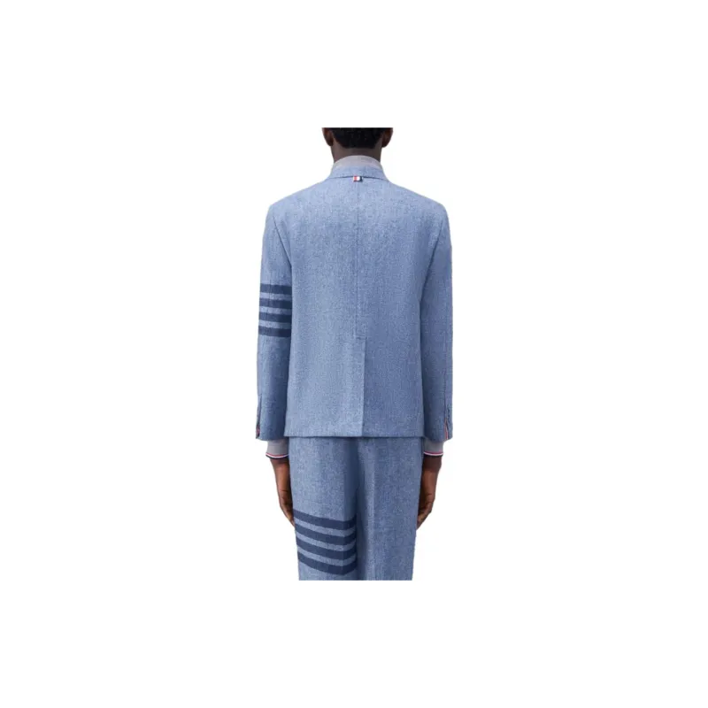 THOM BROWNE Stripe Detailed Single Breasted Tailored Blazer-5