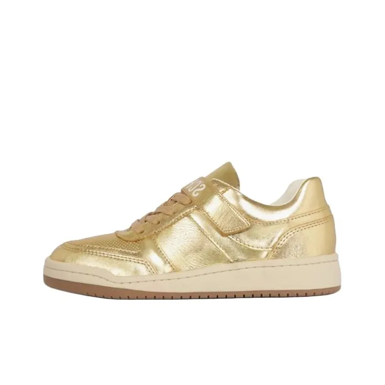 Schutz Low-Top Skateboard Shoes Women's Gold-0