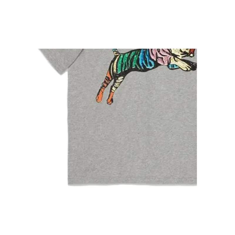 GUCCI T-Shirts Men Gray-2