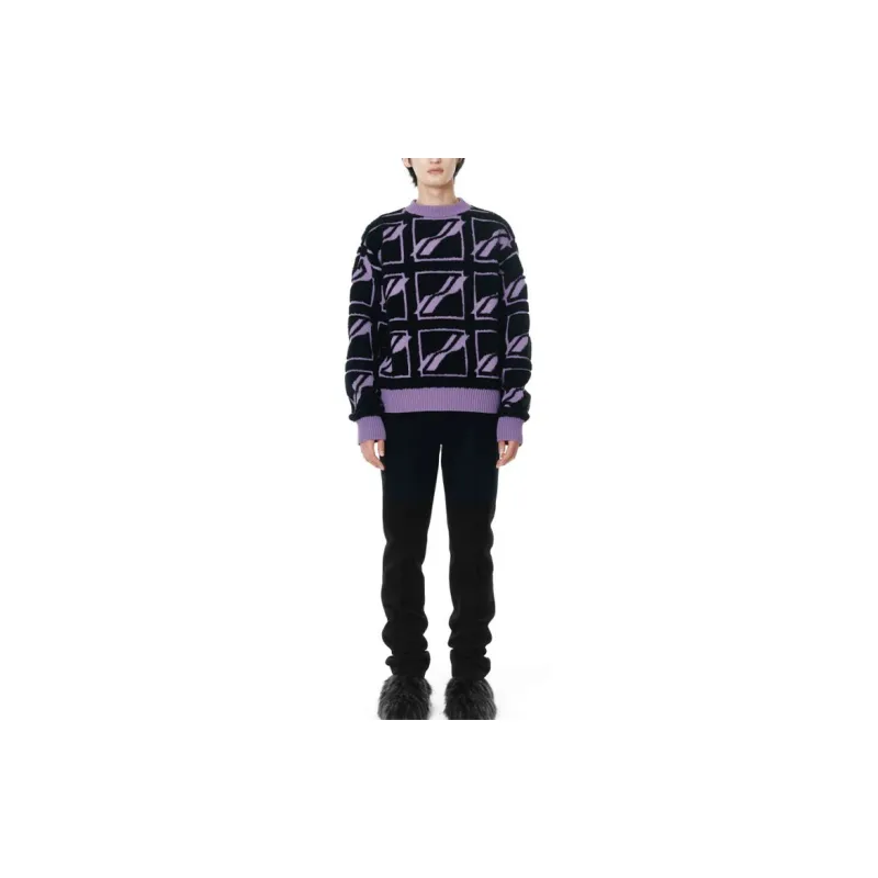 WE11DONE Sweaters Unisex Purple-2