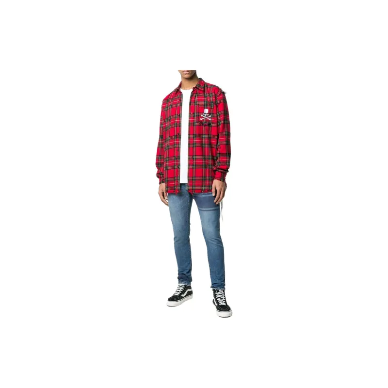 MASTERMIND WORLD Logo embroidered Skinny Jeans-1