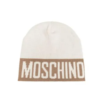MOSCHINO Logo Intarsia Beanie
