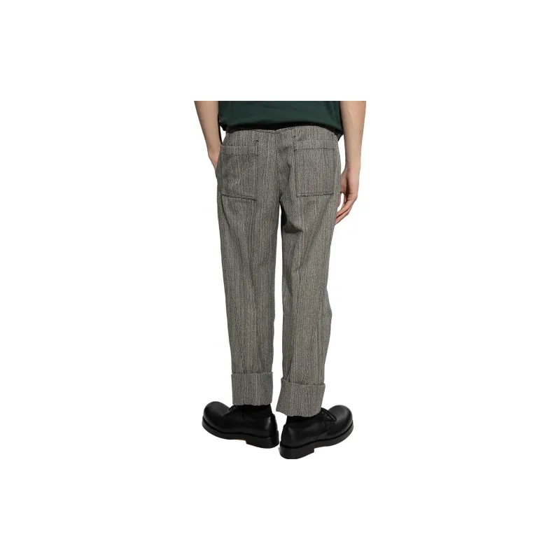 Bottega Veneta Casual Pants Men Gray-2