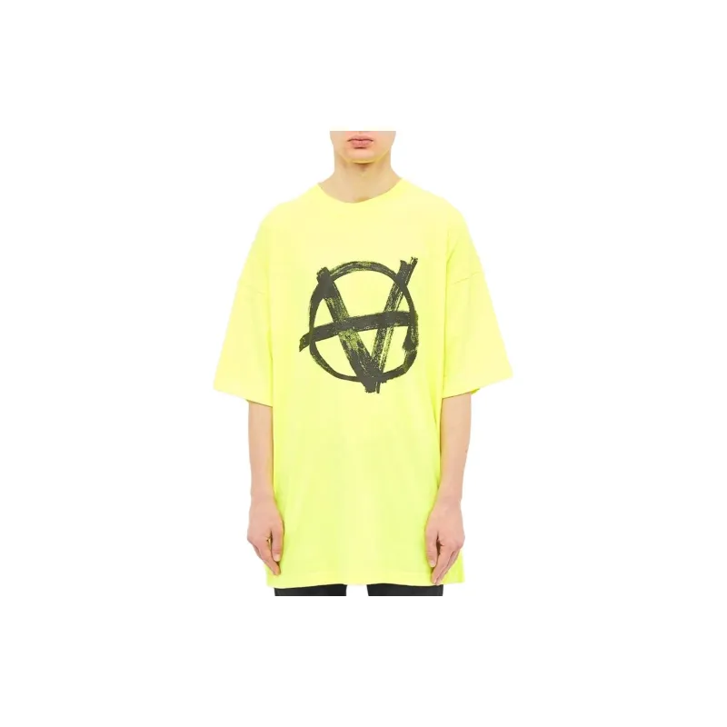 Vetements T-Shirts Men Yellow-1
