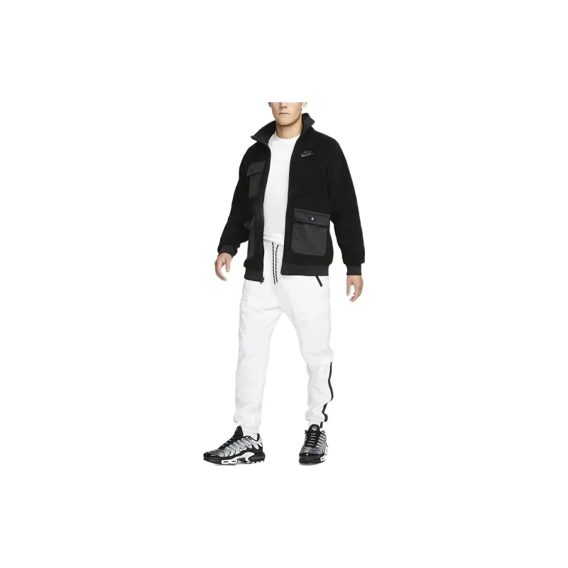 Nike Velvet Jackets Men Black-5