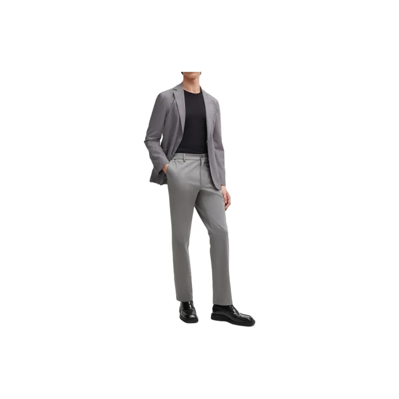 HUGO BOSS SS24 Casual Pants Men's Gray-1