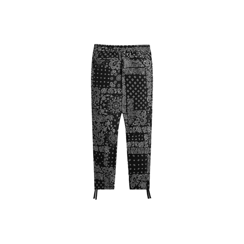 KITH FW24 Flocked Deconstructed Bandana Mercer 8 Casual Pants Men's Black-1