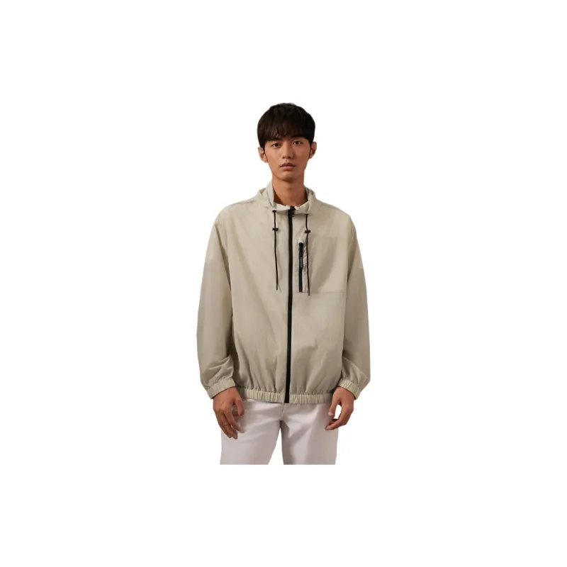 CALVIN KLEIN No Sun Series Jacket Unisex Litchi Meat White-2