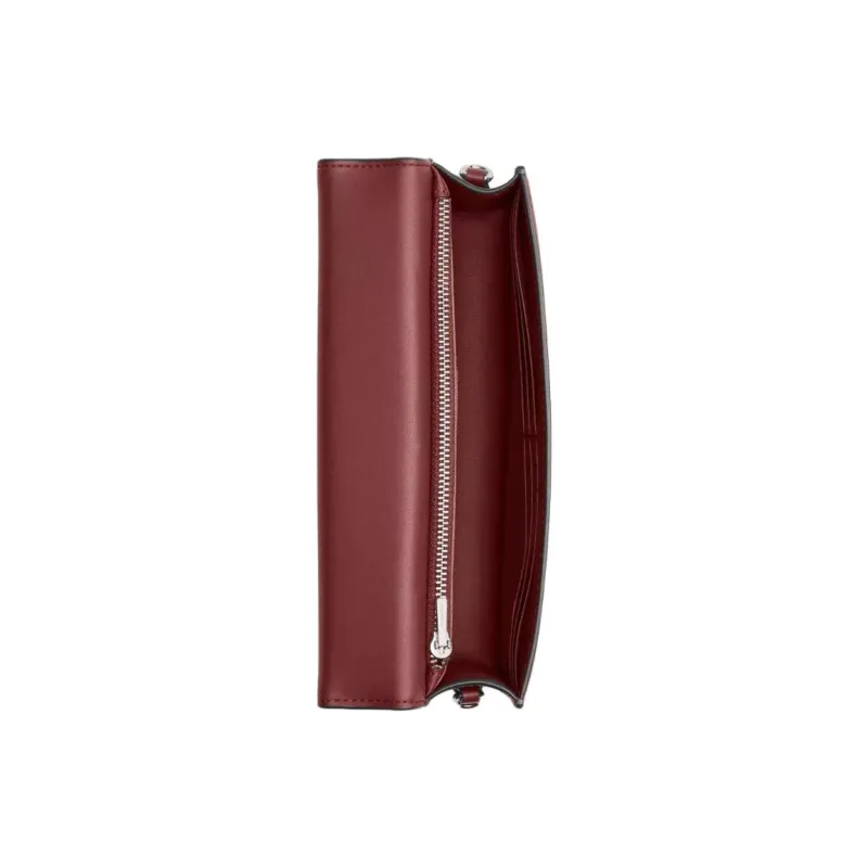 COACH Calfskin Wallet, Crossbody Bag, Shoulder Bag Trumpets Women's Burgundy-3