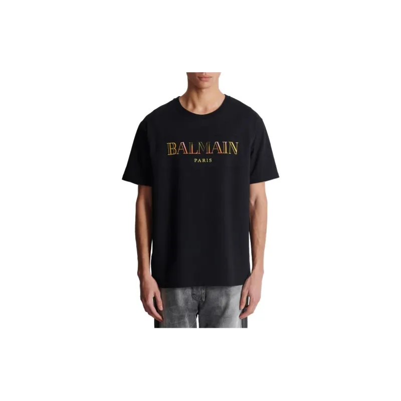 BALMAIN Vintage Logo Embroidered T Shirt-5