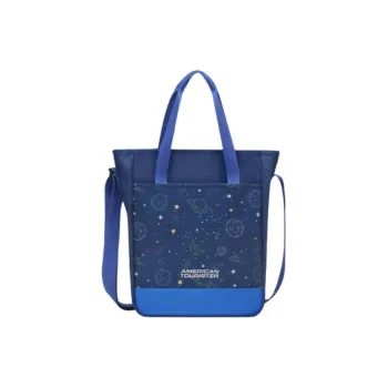 AMERICAN TOURISTER Fabric Tutoring Bag Handbag Regular Unisex Pink Print/Blue Print