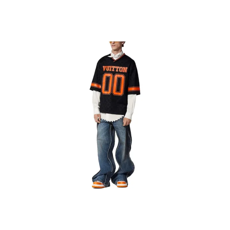 LOUIS VUITTON Monogram Sporty V Neck T shirt-1