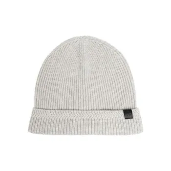 TOM FORD Logo Patch Ribbed Knit Beanie