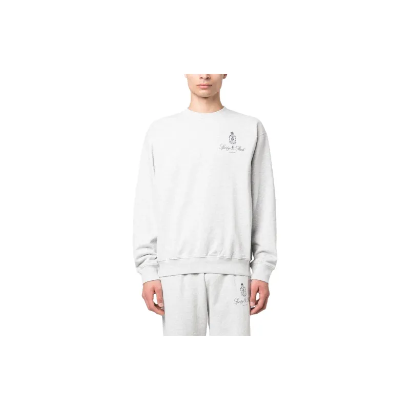 SPORTY & RICH Sweatshirts Men Gray White-2