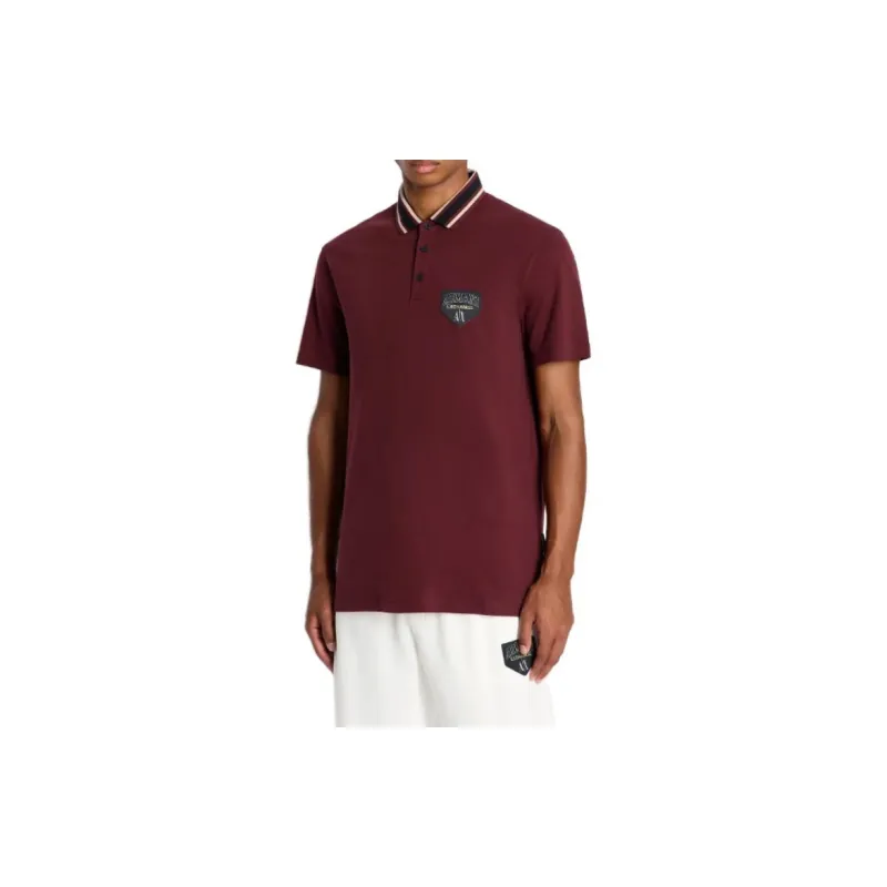 ARMANI EXCHANGE Polo Shirts Men Burgundy-1