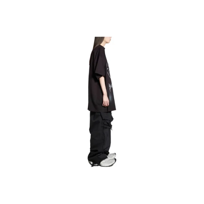 Balenciaga Bb Logo Printed Large Fit T Shirt-4