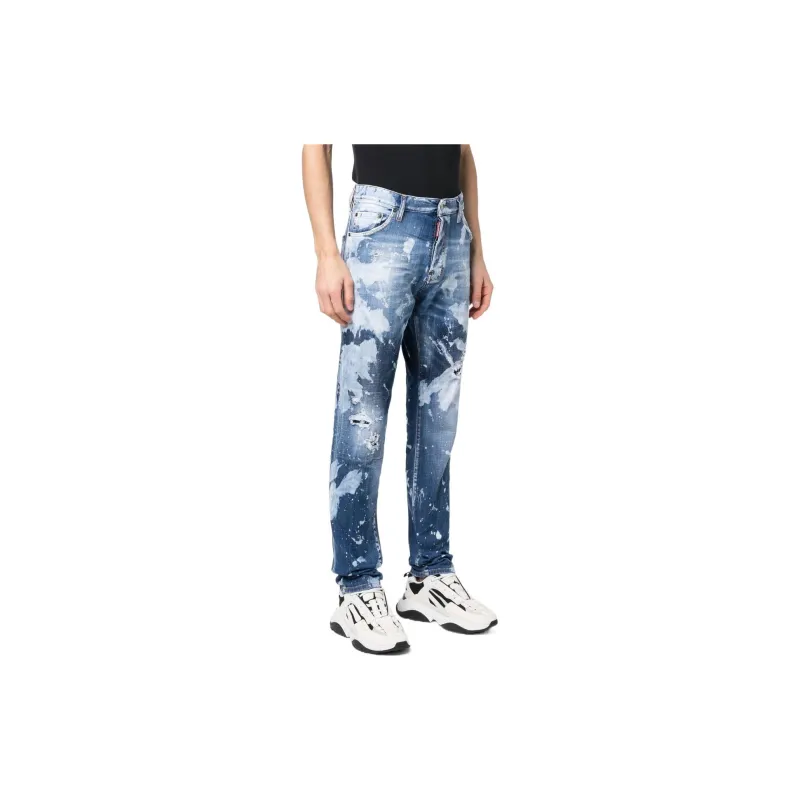 DSQUARED 2 Paint Splatter Effect Distressed Jeans-3