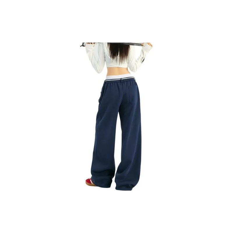 YINLEI Casual Pants Women's Navy Blue-2