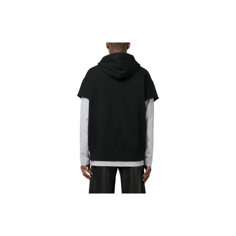 Givenchy Logo Printed Layered Zip Up Hoodie-3