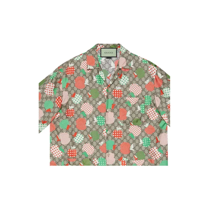 GUCCI Shirts Men Brown-3