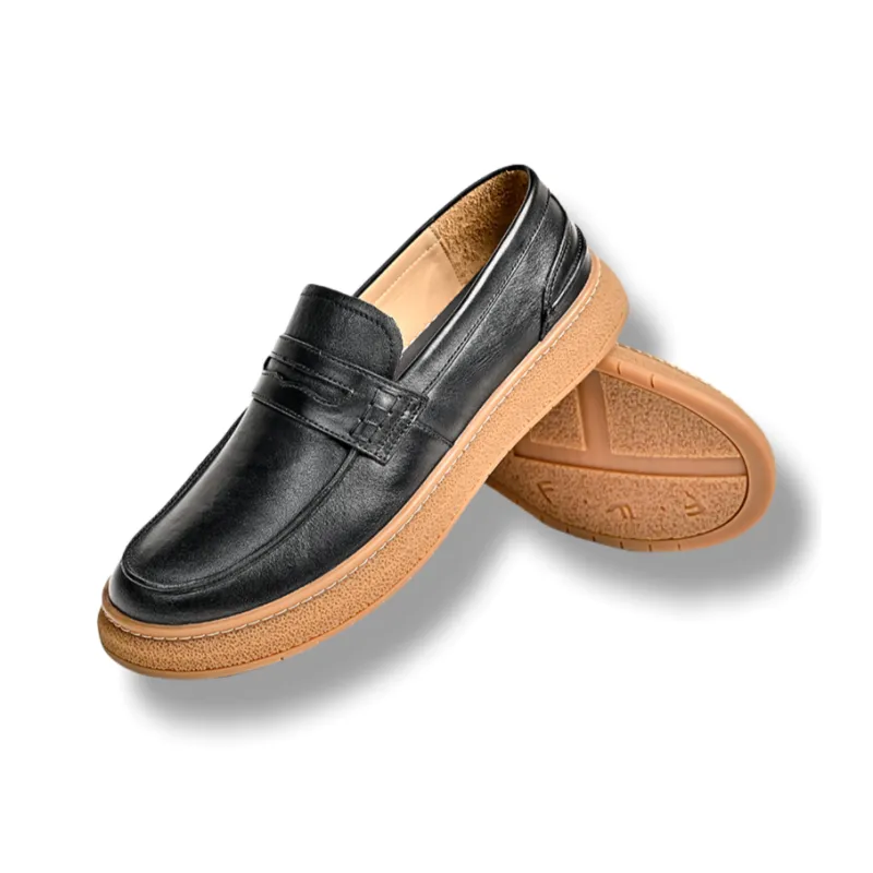 Brounvanm Men's Casual Shoes Men Low Top Black/Coffee-5