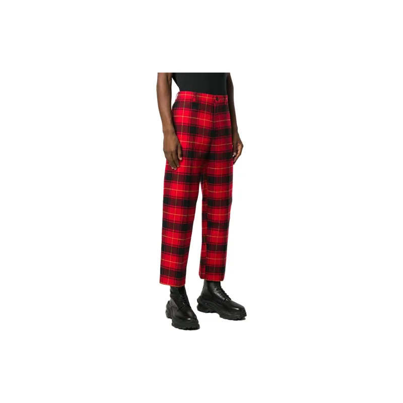 Balenciaga Casual Pants Regular Fit Men's Black Red-2