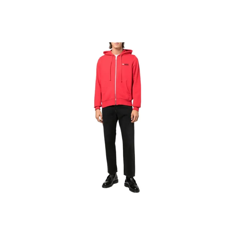 DIESEL S Ginn Hood Zip Div Drawstring Hoodie-1