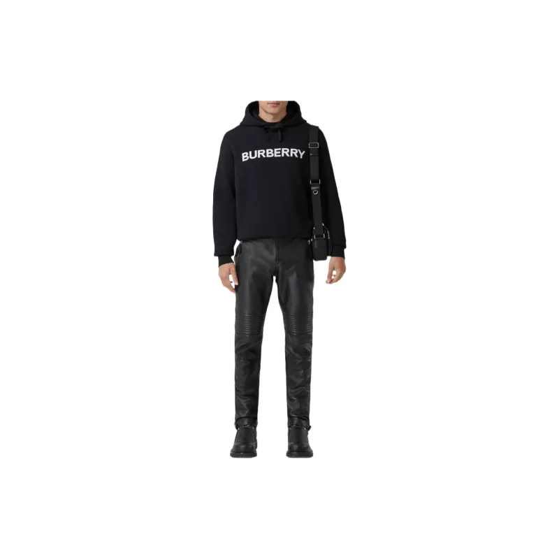 Burberry Logo Intarsia Ribbed Trim Hoodie-1