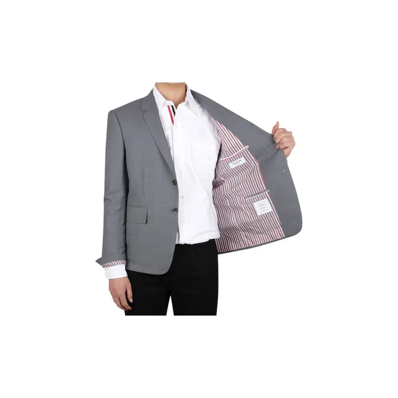 THOM BROWNE 4 Bar Wool Blazer-4
