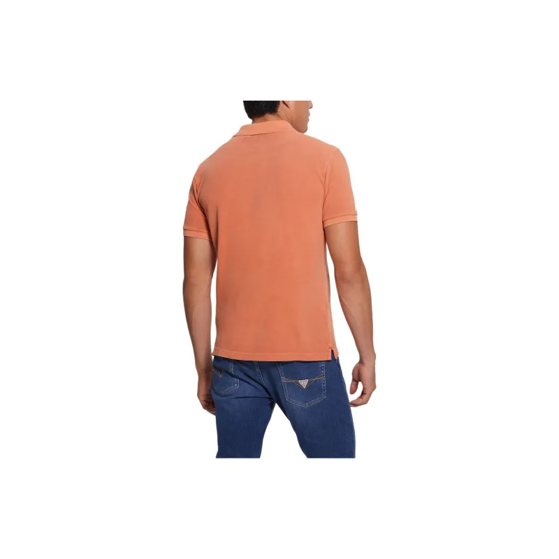 GUESS Water Washed Polo Shirt Polo Shirt Men's Orange-3