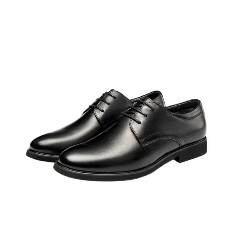 AOKANG Dress Shoes Men Low Top Black-2