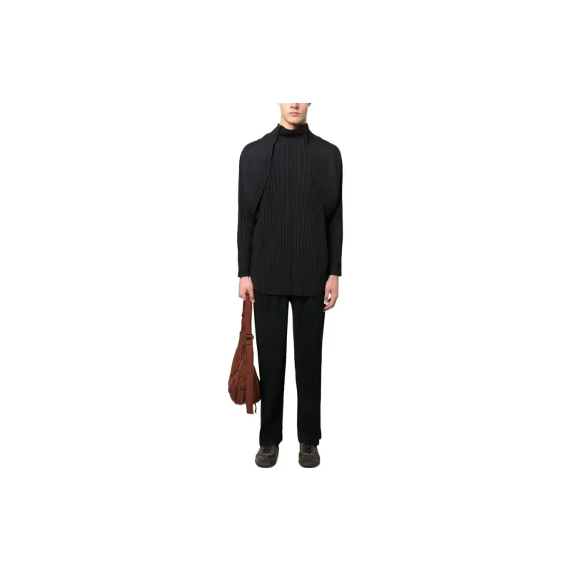 Homme Plissé Issey Miyake T Shirts Men Black-1
