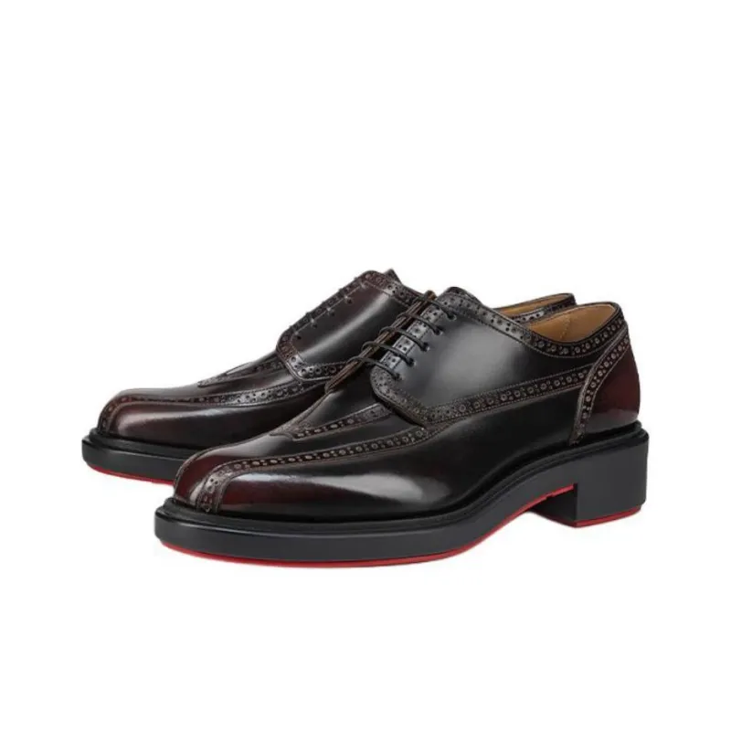 CL LUBOTING Dress Shoes Men's Dark Coffee-2