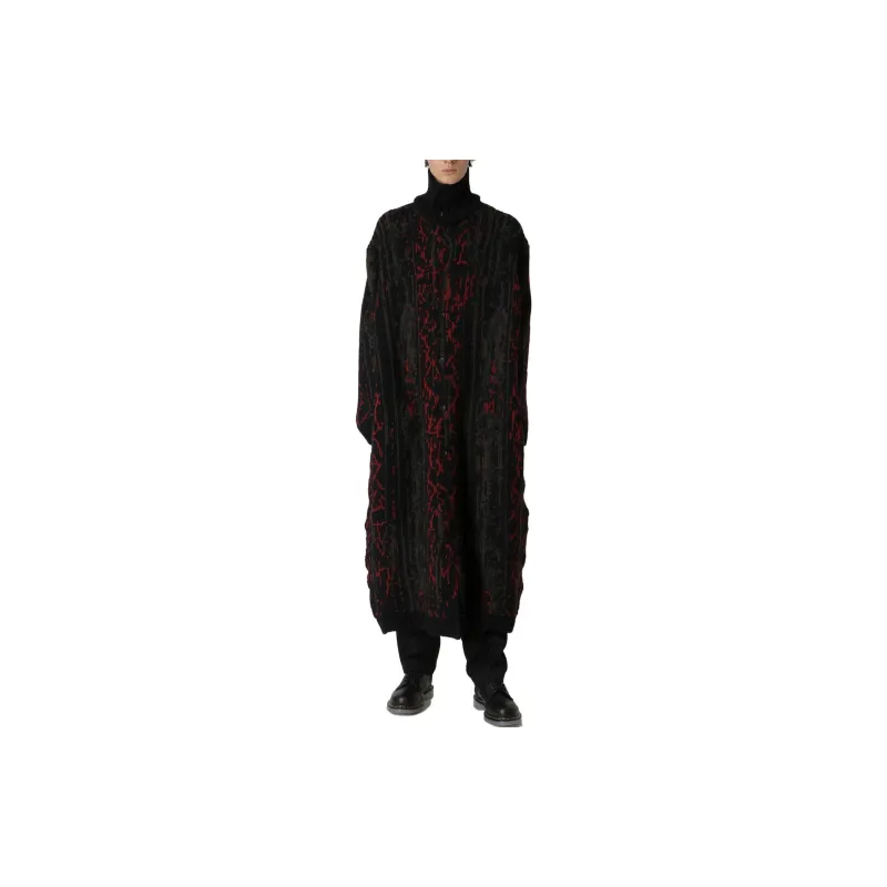 Yohji Yamamoto Patterned High neck Coat-3