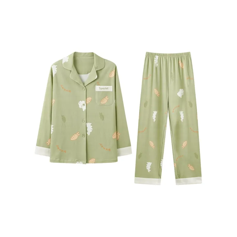 Ordifen Pajama Set Women's Green-0