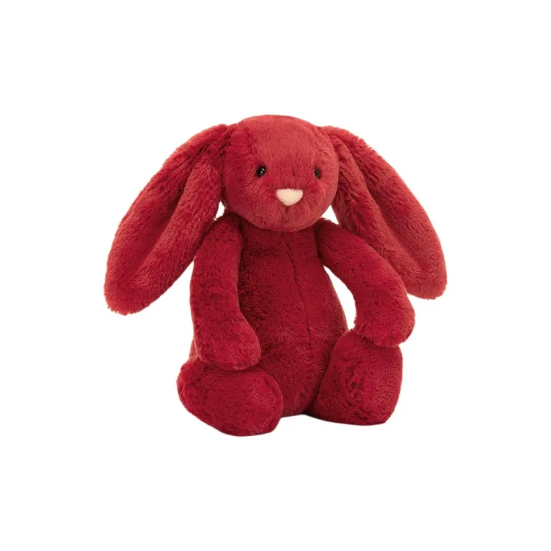 JELLYCAT Bashful Cranberry Bunny Plush Toy-2
