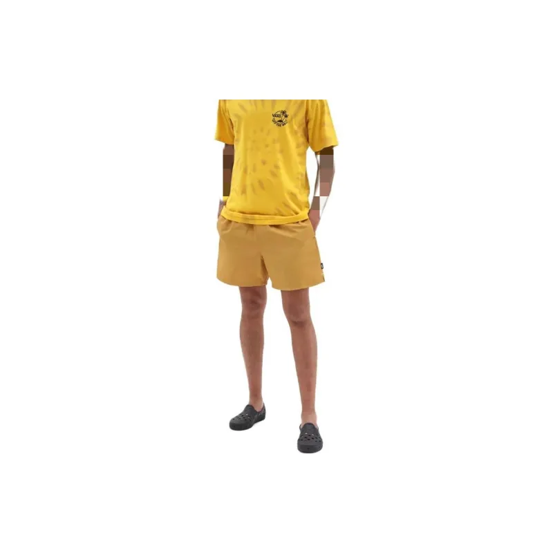 Vans Casual Shorts Men Yellow Brown-3