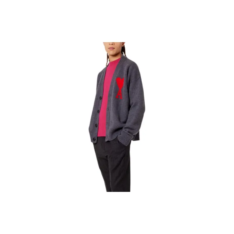 Ami Large A Heart Cardigan-3