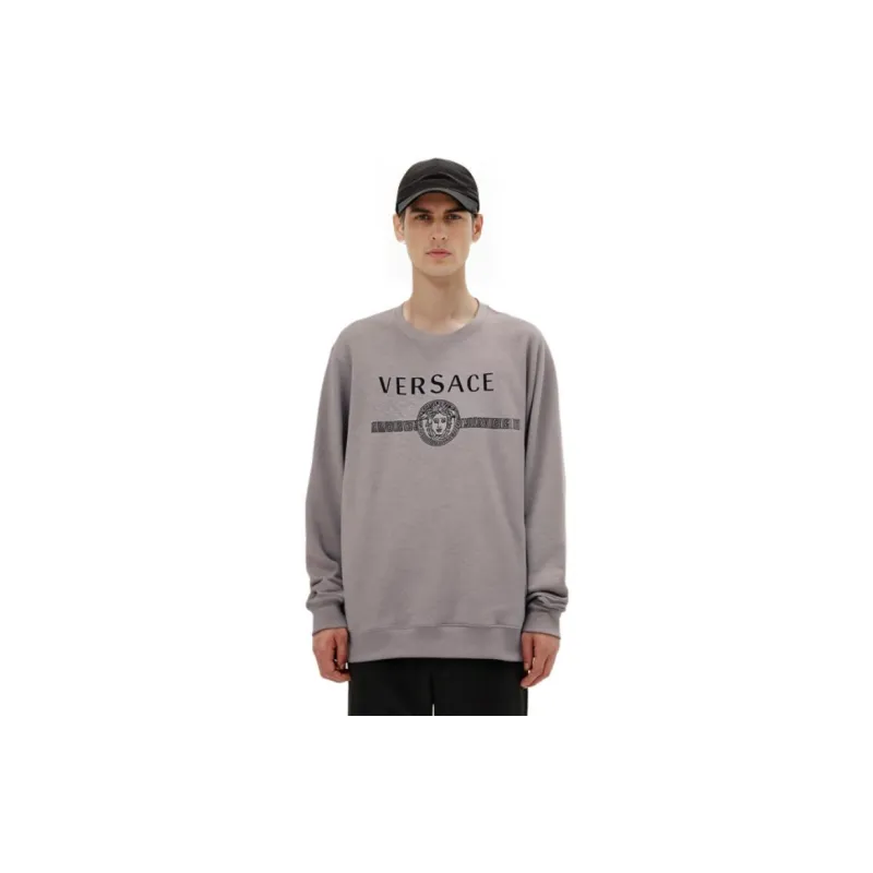 VERSACE Sweatshirts Men Gray-6