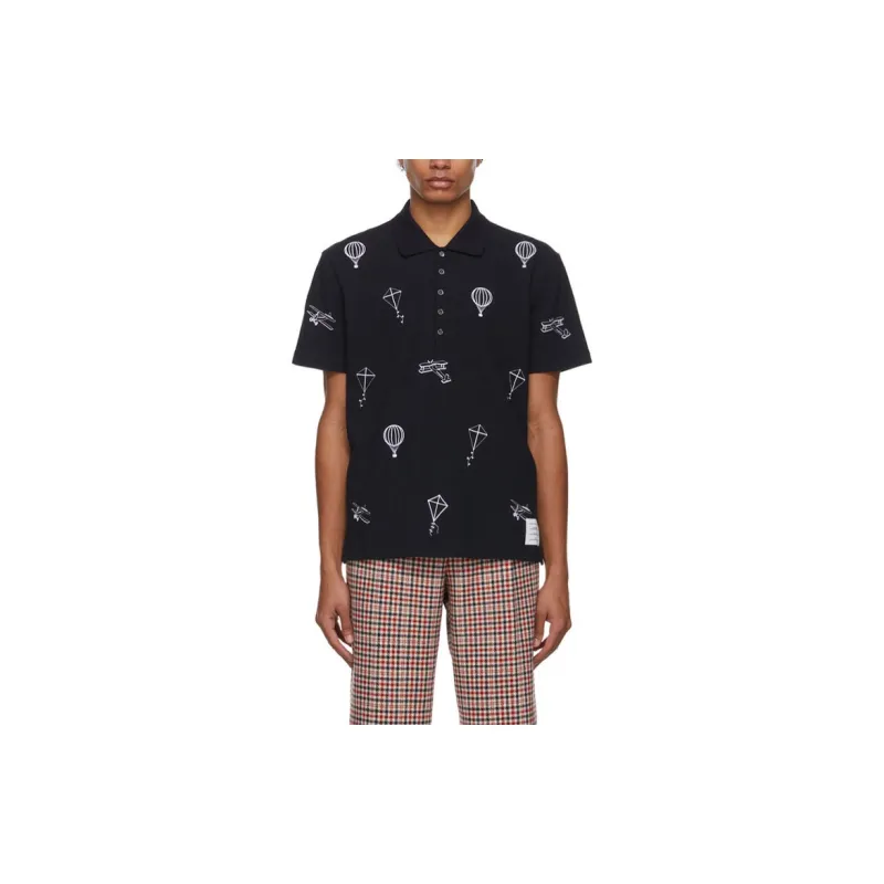THOM BROWNE· Polo Shirt Men's Blue Black/Navy-3