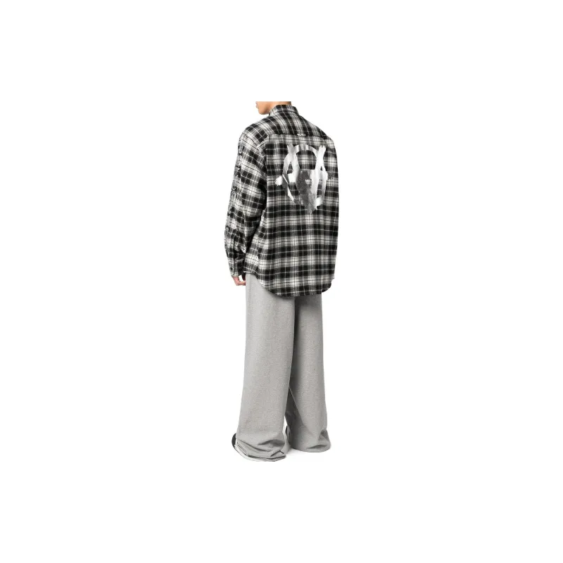 Vetements Double Anarchy Logo Flannel Shirt-2