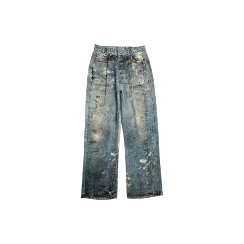 YINLEI Jeans Unisex Blue