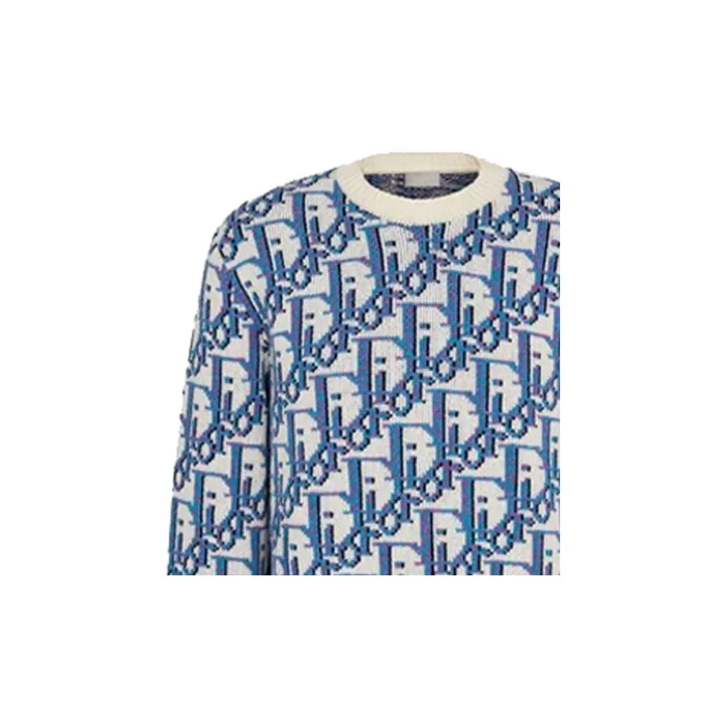 DIOR x Stussy Cashmere Sweater Men's Blue-6
