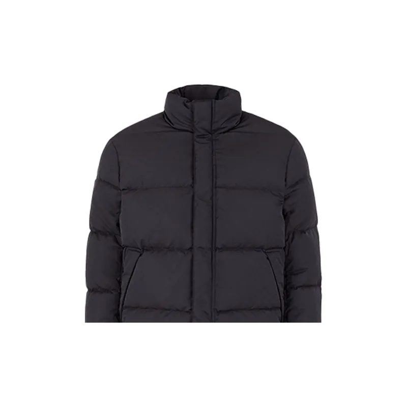 EMPORIO ARMANI Quilted Puffer Jacket With All over Jacquard Eagle-5