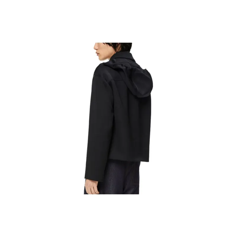 LOEWE Anagram FW22 Parka Coat Men's Black-3